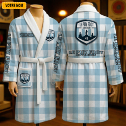 Le Puy Foot 43 Auvergne – Peignoir en polaire Nouveau style Avec Nom Personnalisé