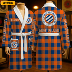 Montpellier HSC – Peignoir en polaire Nouveau style Avec Nom Personnalisé