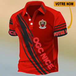 OGC Nice – Chemise polo Édition spéciale Avec Nom Personnalisé