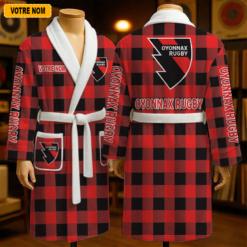 Oyonnax Rugby – Peignoir en polaire Nouveau style Avec Nom Personnalisé