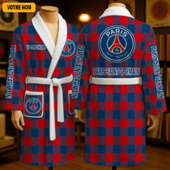 Paris Saint-Germain – Peignoir en polaire Nouveau style Avec Nom Personnalisé