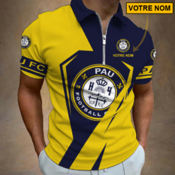 Pau FC – Polo à fermeture éclair Nouveau style Avec Nom Personnalisé