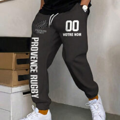 Provence Rugby – Pantalon de survêtement avec Numéro de nom personnalisé