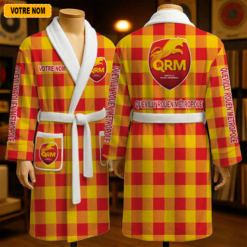 Quevilly – Rouen Métropole – Peignoir en polaire Nouveau style Avec Nom Personnalisé