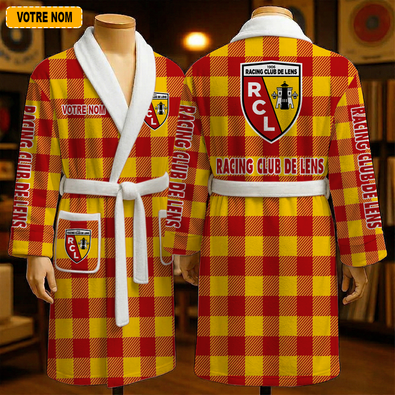 RC Lens – Peignoir en polaire Nouveau style Avec Nom Personnalisé RC Lens – Peignoir en polaire Nouveau style Avec Nom Personnalisé