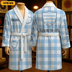 Racing 92 – Peignoir en polaire Nouveau style Avec Nom Personnalisé