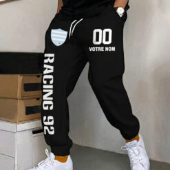 Racing 92 – Pantalon de survêtement avec Numéro de nom personnalisé