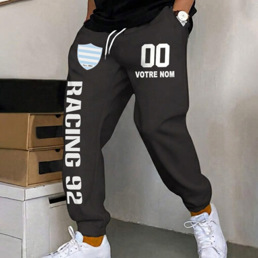 Racing 92 – Pantalon de survêtement avec Numéro de nom personnalisé Racing 92 – Pantalon de survêtement avec Numéro de nom personnalisé