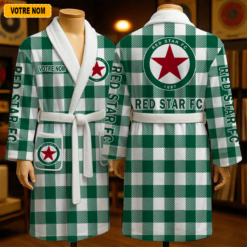 Red Star FC – Peignoir en polaire Nouveau style Avec Nom Personnalisé