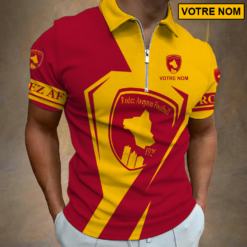 Rodez AF – Polo à fermeture éclair Nouveau style Avec Nom Personnalisé