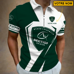 Section Paloise – Polo à fermeture éclair Nouveau style Avec Nom Personnalisé