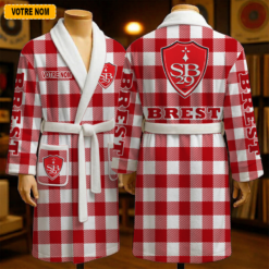 Stade Brestois 29 – Peignoir en polaire Nouveau style Avec Nom Personnalisé