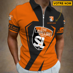 Stade Lavallois – Polo à fermeture éclair Nouveau style Avec Nom Personnalisé