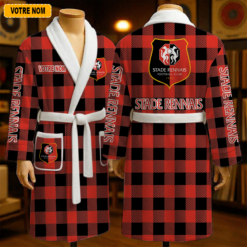 Stade Rennais FC – Peignoir en polaire Nouveau style Avec Nom Personnalisé