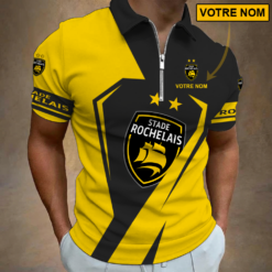 Stade Rochelais – Polo à fermeture éclair Nouveau style Avec Nom Personnalisé