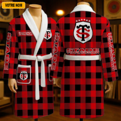 Stade Toulousain – Peignoir en polaire Nouveau style Avec Nom Personnalisé