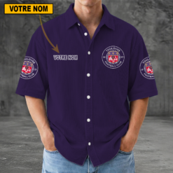 Toulouse FC – Chemise décontractée Nouvelle édition avec nom personnalisé