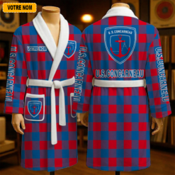 US Concarneau – Peignoir en polaire Nouveau style Avec Nom Personnalisé