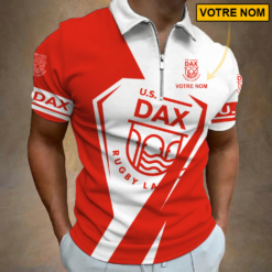 US Dax – Polo à fermeture éclair Nouveau style Avec Nom Personnalisé