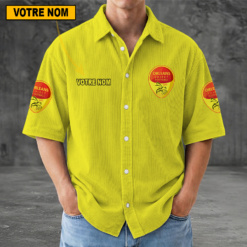 US Orléans Loiret – Chemise décontractée Nouvelle édition avec nom personnalisé