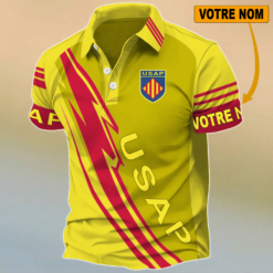 USA Perpignan – Chemise polo Édition spéciale Avec Nom Personnalisé