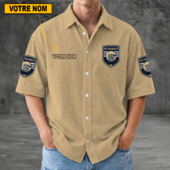 USL Dunkerque – Chemise décontractée Nouvelle édition avec nom personnalisé