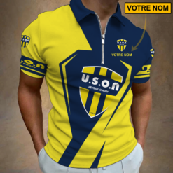 USON Nevers – Polo à fermeture éclair Nouveau style Avec Nom Personnalisé