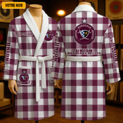 Union Bordeaux Bègles – Peignoir en polaire Nouveau style Avec Nom Personnalisé