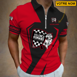 Valence Romans – Polo à fermeture éclair Nouveau style Avec Nom Personnalisé