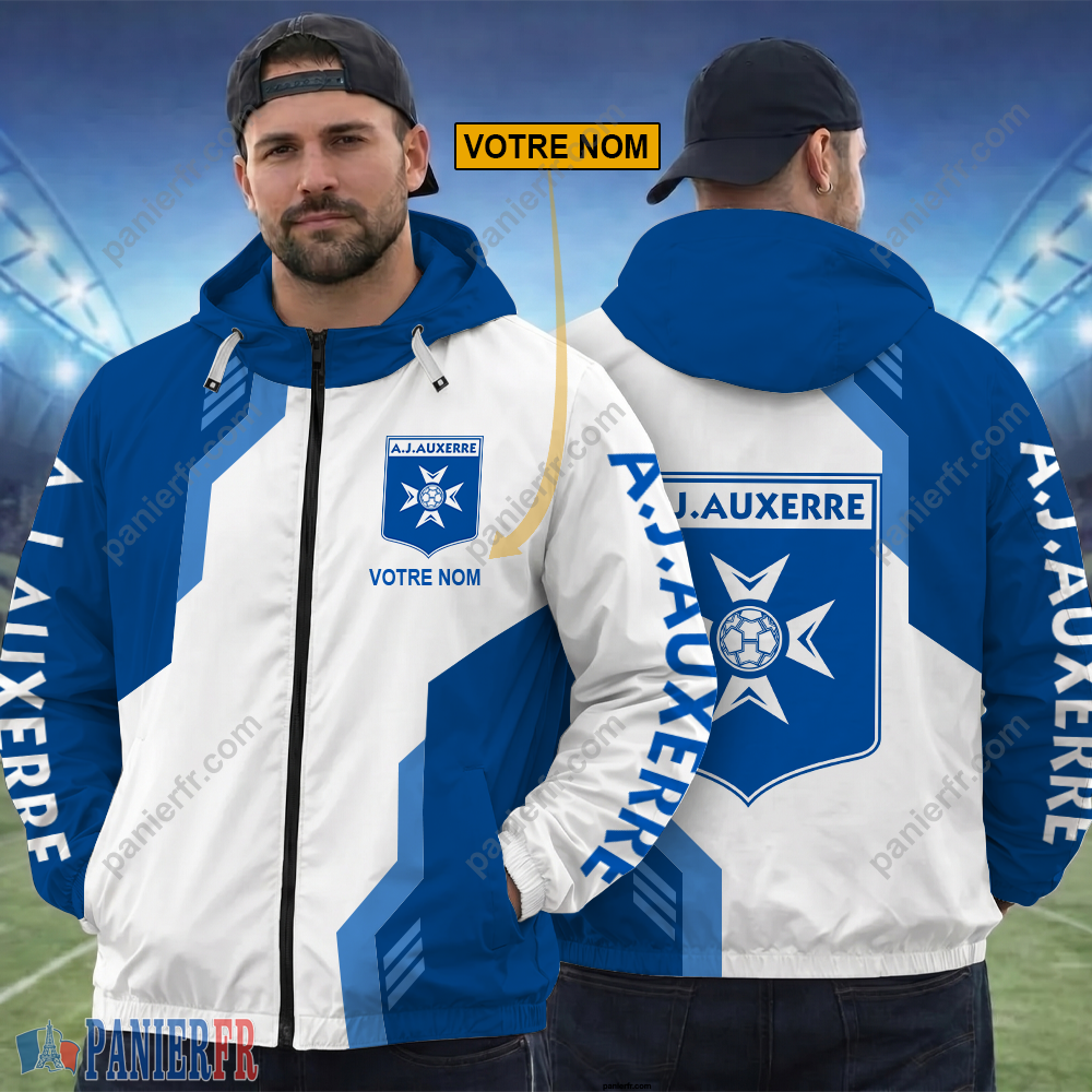 AJ Auxerre – Hoodie ZipFlex Nouvelle édition avec nom personnalisé AJ Auxerre – Hoodie ZipFlex Nouvelle édition avec nom personnalisé