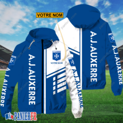AJ Auxerre – Hoodie ZipFlex Nouveau style avec nom personnalisé