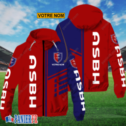 AS Béziers Hérault – Hoodie ZipFlex Nouveau style avec nom personnalisé