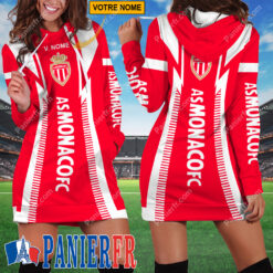 AS Monaco – Robe hoodie femme Édition spéciale Avec Nom Personnalisé