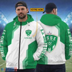 AS Saint-Étienne – Hoodie ZipFlex Nouvelle édition avec nom personnalisé