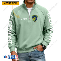 ASM Clermont Auvergne – Sweat demi-zippé Nouvelle Version Avec Nom Personnalisé