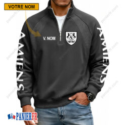Amiens SC – Sweat demi-zippé Nouvelle Version Avec Nom Personnalisé