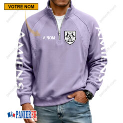 Amiens SC – Sweat demi-zippé Nouvelle Version Avec Nom Personnalisé