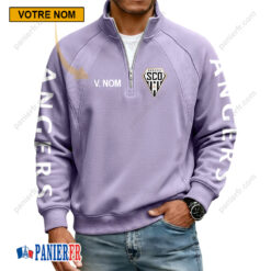 Angers SCO – Sweat demi-zippé Nouvelle Version Avec Nom Personnalisé