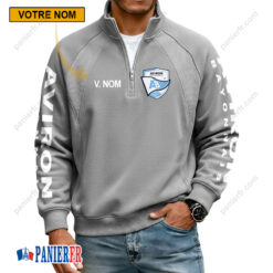Aviron Bayonnais – Sweat demi-zippé Nouvelle Version Avec Nom Personnalisé
