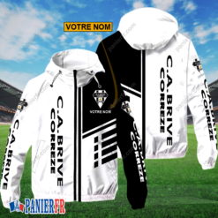 CA Brive – Hoodie ZipFlex Nouveau style avec nom personnalisé