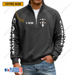 CA Brive – Sweat demi-zippé Nouvelle Version Avec Nom Personnalisé