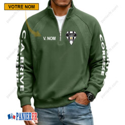CA Brive – Sweat demi-zippé Nouvelle Version Avec Nom Personnalisé