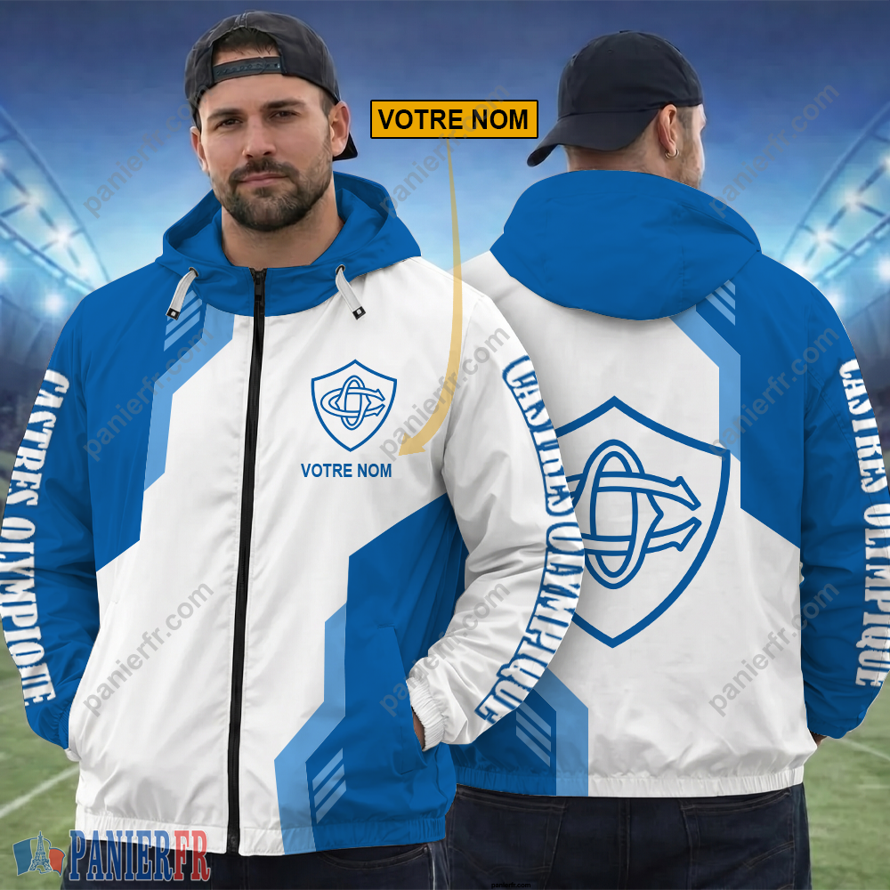 Castres Olympique – Hoodie ZipFlex Nouvelle édition avec nom personnalisé Castres Olympique – Hoodie ZipFlex Nouvelle édition avec nom personnalisé