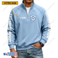 Castres Olympique – Sweat demi-zippé Nouvelle Version Avec Nom Personnalisé