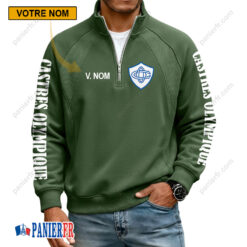 Castres Olympique – Sweat demi-zippé Nouvelle Version Avec Nom Personnalisé