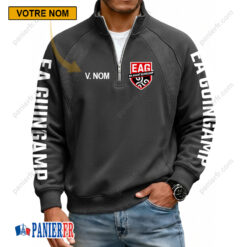 EA Guingamp – Sweat demi-zippé Nouvelle Version Avec Nom Personnalisé