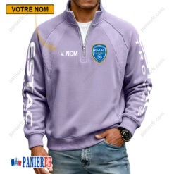ESTAC Troyes – Sweat demi-zippé Nouvelle Version Avec Nom Personnalisé
