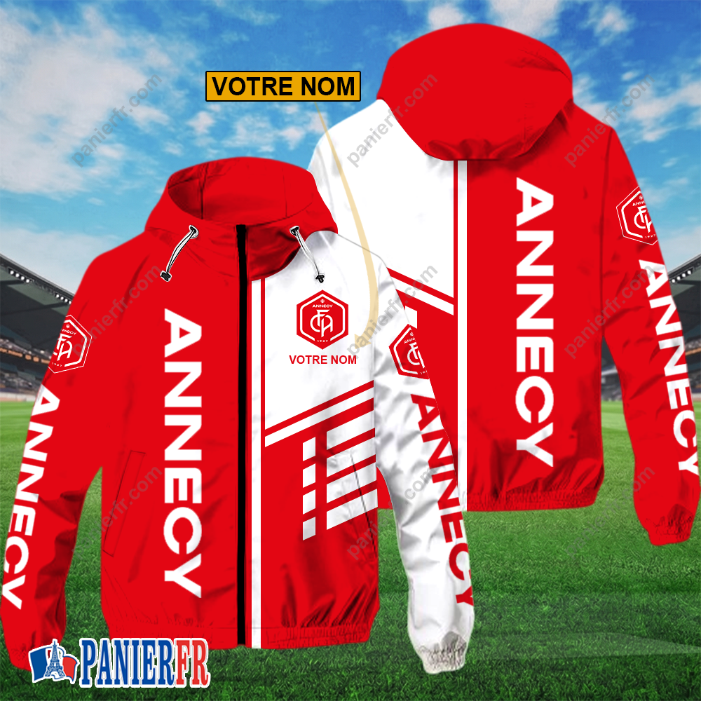 FC Annecy – Hoodie ZipFlex Nouveau style avec nom personnalisé FC Annecy – Hoodie ZipFlex Nouveau style avec nom personnalisé