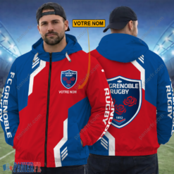 FC Grenoble Rugby – Hoodie ZipFlex Nouvelle édition avec nom personnalisé