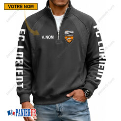 FC Lorient – Sweat demi-zippé Nouvelle Version Avec Nom Personnalisé